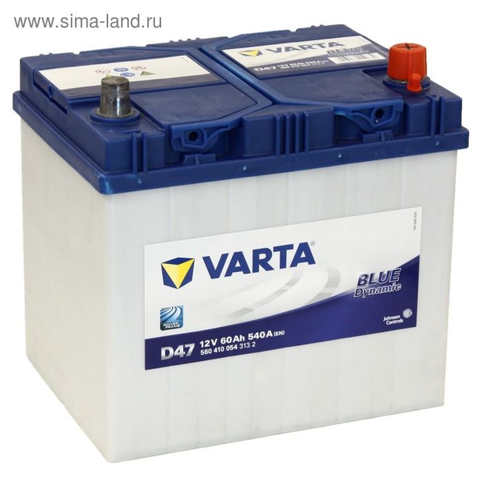 Автомобильный аккумулятор Varta 60 Ач, обратная полярность Blue Dynamic 560 410 054 - Фото 1