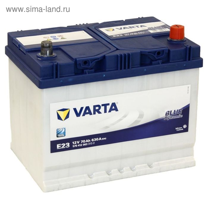 Автомобильный аккумулятор Varta 70 Ач, обратная полярность Blue Dynamic 570 412 063 - Фото 1