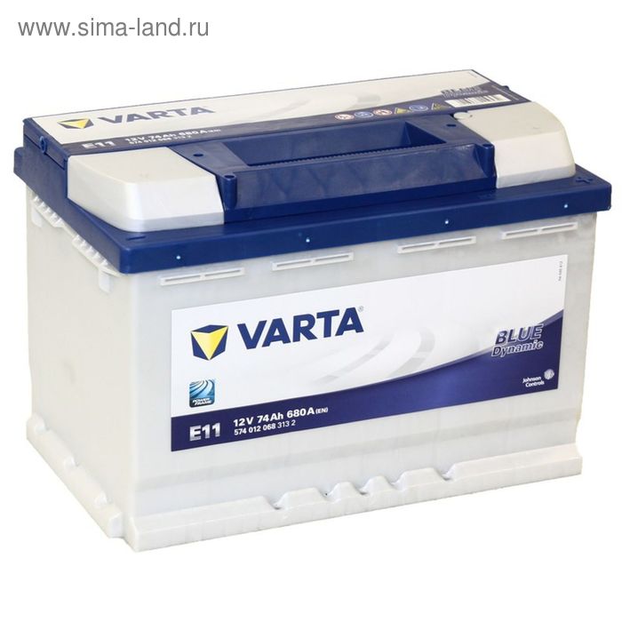 Автомобильный аккумулятор Varta 74 Ач, обратная полярность Blue Dynamic 574 012 068 - Фото 1