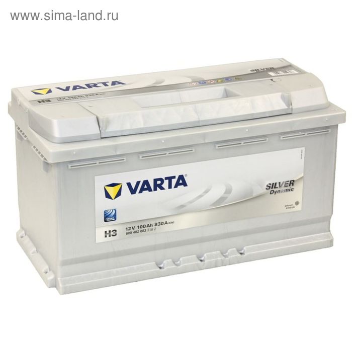 Аккумуляторная батарея Varta 100 Ач, обратная полярность Silver Dynamic 600 402 083 - Фото 1