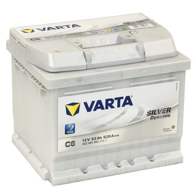 Автомобильный аккумулятор Varta 52 Ач, обратная полярность Silver Dynamic 552 401 052