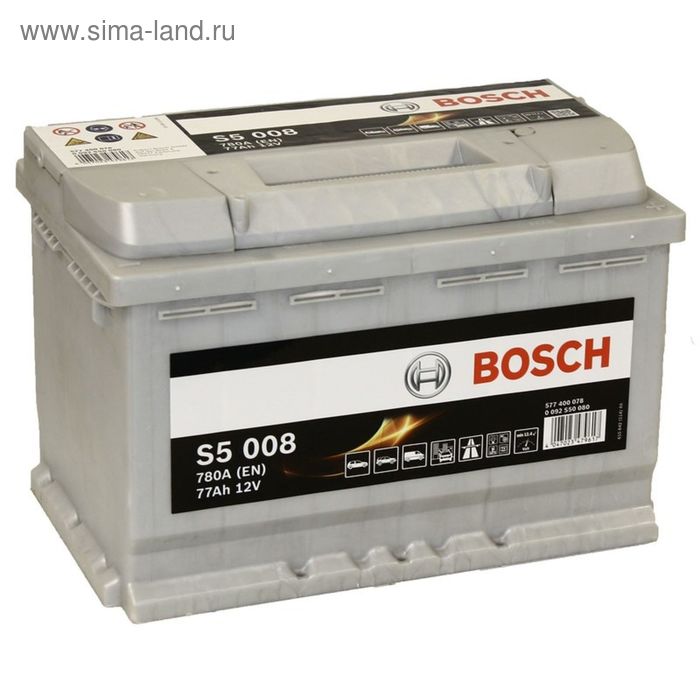 Аккумуляторная батарея Bosch 77 Ач, обратная полярность S5 577 400 078 - Фото 1