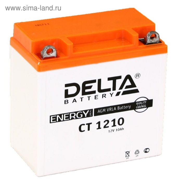 Аккумуляторная батарея Delta 10 Ач CT 1210 (12N9-4B-1) - Фото 1