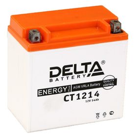 Аккумуляторная батарея Delta 14 Ач CT 1214 (YTX14-BS), низкий