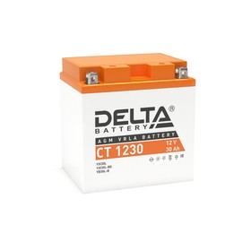 Аккумуляторная батарея Delta СТ1230 (YTX30L, YТX30L-BS, YB30L-B) 12 В, 30 Ач обратная (- +)