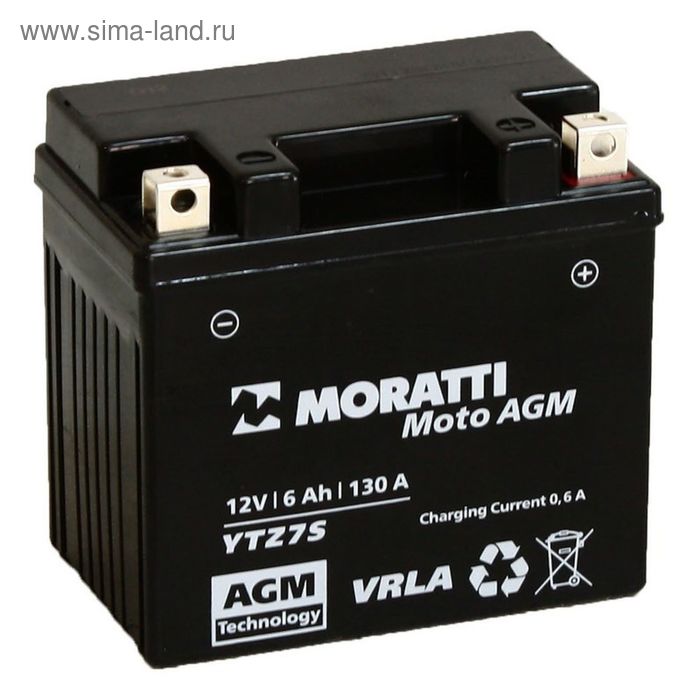 Аккумуляторная батарея Moratti 6 Ач YTZ7S, залитый - Фото 1