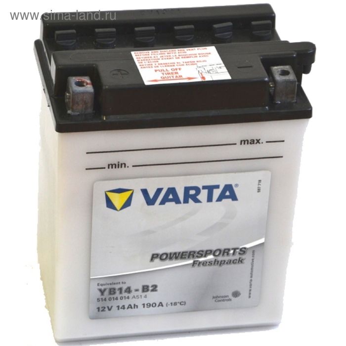 Аккумуляторная батарея Varta 14 Ач Moto 514 014 014 (YB14-B2) - Фото 1