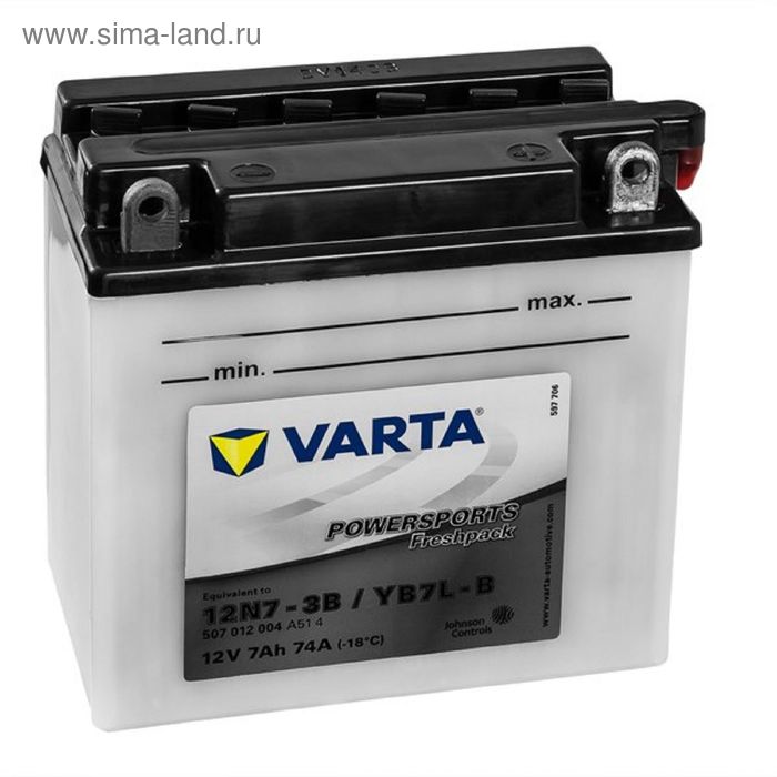 Аккумуляторная батарея Varta 7 Ач Moto 507 012 004 (12N7-3B/YB7L-B) - Фото 1