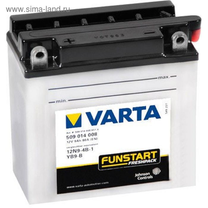 Аккумуляторная батарея Varta 9 Ач Moto 509 014 008 (12N9-4B/YB9-B) - Фото 1