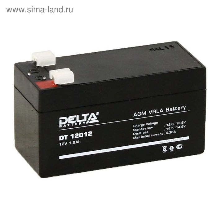Аккумуляторная батарея Delta 1,2 Ач 12 Вольт DT 12012 - Фото 1