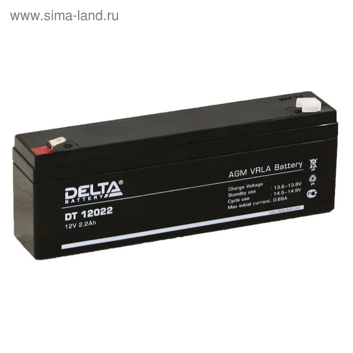 Аккумуляторная батарея Delta 2,2 Ач 12 Вольт DT 12022 - Фото 1