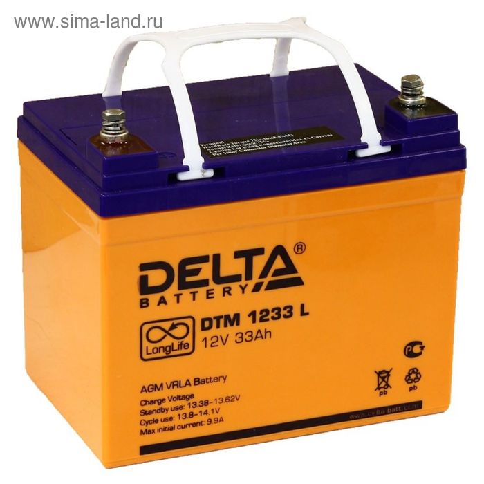 Аккумуляторная батарея Delta 33 Ач 12 Вольт DTM 1233 - Фото 1