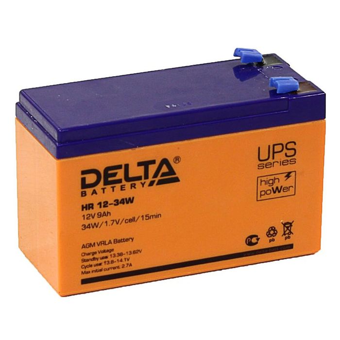 Аккумуляторная батарея Delta 9 Ач 12 Вольт HR 12-34W - фото 1911220765