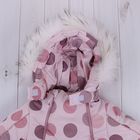 Комбинезон для девочки (капюшон с опушкой), рост 86 см, цвет розовый - Фото 3