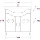 Тумба Onika Флорена 80.13 с раковиной Erica 80 - Фото 2