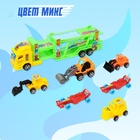 Грузовик - автовоз инерционный «Спецтехника», с 6 машинками, цвета МИКС - Фото 5