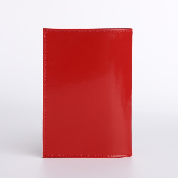 Обложка для паспорта, тиснение, цвет красный глянцевый - фото 1918684834