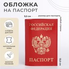 Обложка для паспорта, тиснение, цвет красный глянцевый - фото 321435609