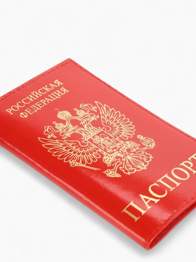 Обложка для паспорта, тиснение, красная, глянцевая