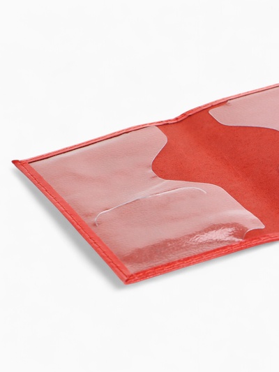 Обложка для паспорта, тиснение, красная, глянцевая