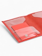 Обложка для паспорта, натуральная кожа, глянцевая, тиснение фольгой, красная - Фото 9