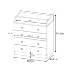 Комод пеленальный детский 804 «Фея 1580», 80×47×92 см, 4 ящика, белый - Фото 7