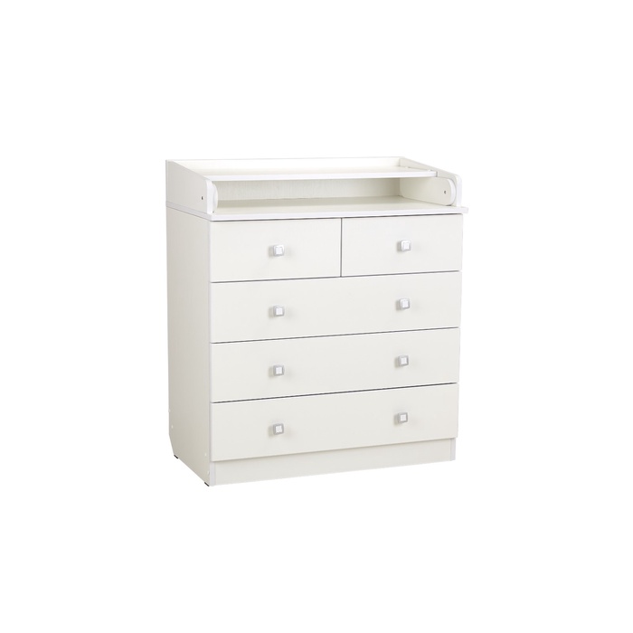 Комод пеленальный детский 804 «Фея 1780», 80×47×93 см, 5 ящиков, белый - Фото 1