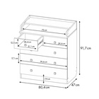 Комод пеленальный детский 804 «Фея 1780», 80×47×93 см, 5 ящиков, белый - Фото 6