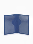 Обложка для паспорта, гладкая натуральная кожа, тиснение фольгой, синяя - Фото 5