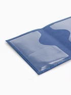 Обложка для паспорта, гладкая натуральная кожа, тиснение фольгой, синяя - Фото 6