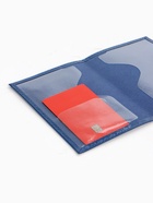 Обложка для паспорта, гладкая натуральная кожа, тиснение фольгой, синяя - Фото 7