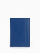 Обложка для паспорта, гладкая натуральная кожа, тиснение фольгой, синяя - Фото 8