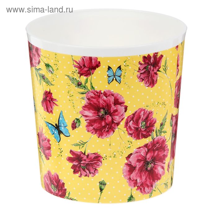 Кашпо «Цветы и бабочки», 1.6 л