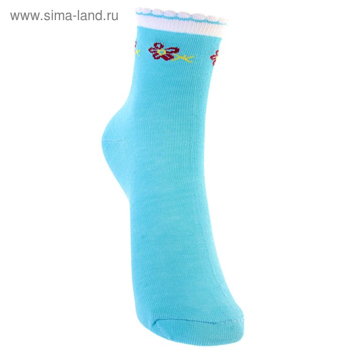 Носки женские, размер 23-25 (размер обуви 35-40), цвет голубой (арт. Ж42) - Фото 1