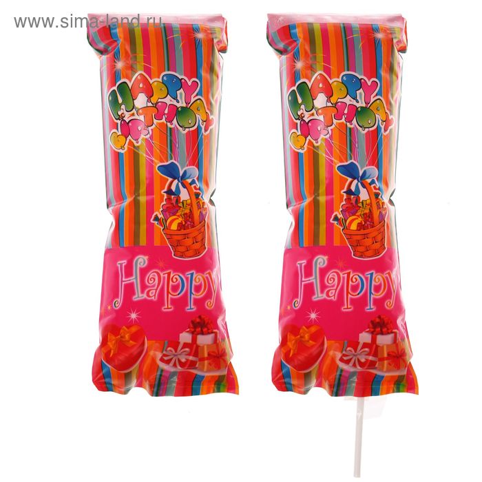 Хлопушка надувная "Конфетти", в наборе: 2 шт. с конфетти, 1 трубочка для надувания - Фото 1