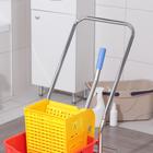 Тележка уборочная одноведерная, с отжимом, 23 л, хромированная рама - Фото 2