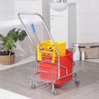 Тележка уборочная одноведерная, с отжимом, 23 л, хромированная рама - Фото 4