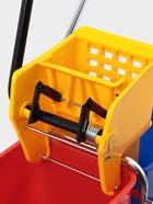 Тележка для уборки с отжимом и ведром, двухведерная, 46 л, на колёсах - Фото 4