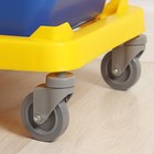 Тележка для уборки с отжимом и ведром, двухведерная, 46 л, на колёсах - Фото 3