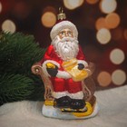 Игрушка елочная "Санта с письмом", 14,3 см - Фото 1
