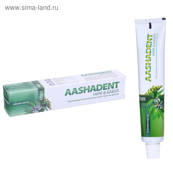 Зубная паста Aasha Herbals, "Ним - бабул", 100 г - Фото 1