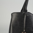 Сумка женская на молнии, 1 отдел с перегородкой, наружный карман, чёрный - Фото 4