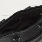 Сумка женская на молнии, отдел с перегородкой, 2 наружных кармана, цвет чёрный - Фото 3
