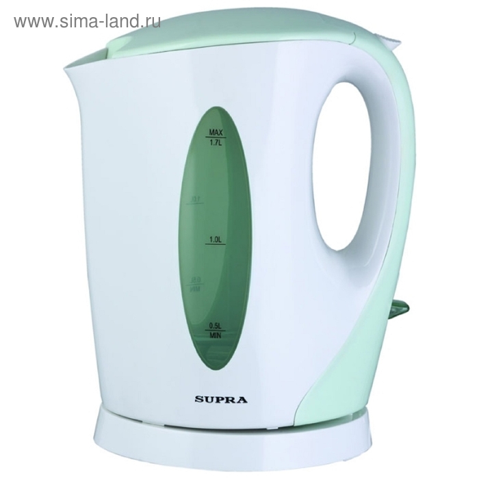Чайник электрический Supra KES 1702, пластик, 1.7 л, 2200 Вт, зеленый - Фото 1