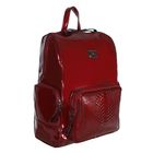 Рюкзак молодёжный на молнии, 1 отдел, 3 наружных кармана, красный - Фото 2
