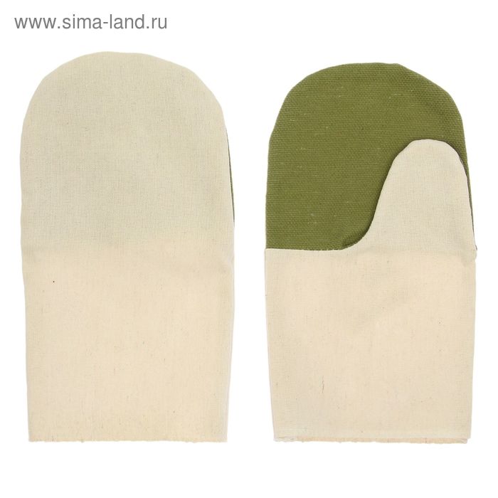 Рукавицы, двунитка 250 г, двунитка 215 г, наладонник брезент 420 г - Фото 1