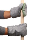 Рукавицы утеплённые, наладонник брезент ОП 420 г, утеплитель ватин, серые - Фото 1