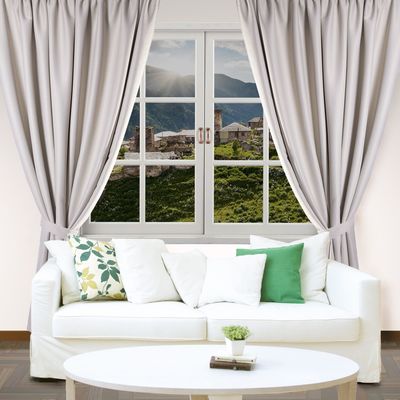 Штора портьерная «Этель», ширина 200 см, высота 250 см, цвет белый