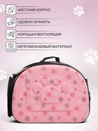 Складная сумка-переноска с отдельным входом, материал EVA, 43.5×28×33 см, розовая - Фото 3