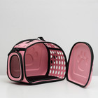 Складная сумка-переноска с отдельным входом, материал EVA, 43,5 х 28 х 33 см, розовая - Фото 6